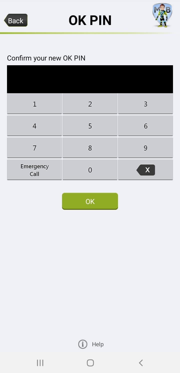 My Safety Buddy Permissions - Confirm OK PIN